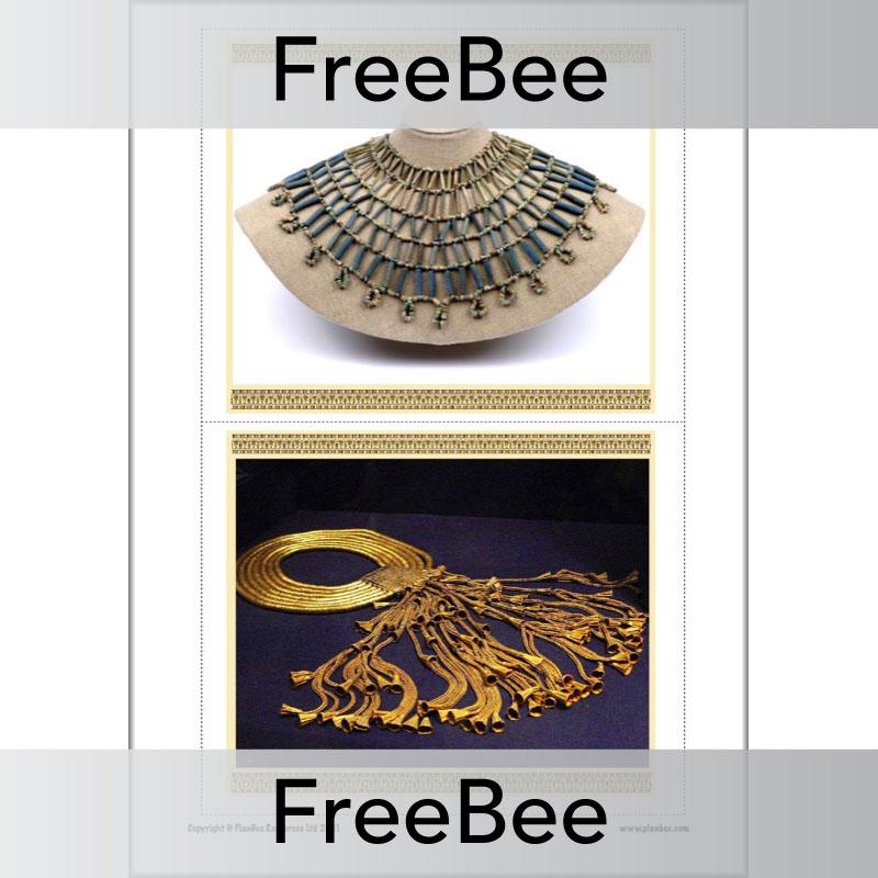 PlanBee Free Egyptian Necklace Picture Cards by PlanBee