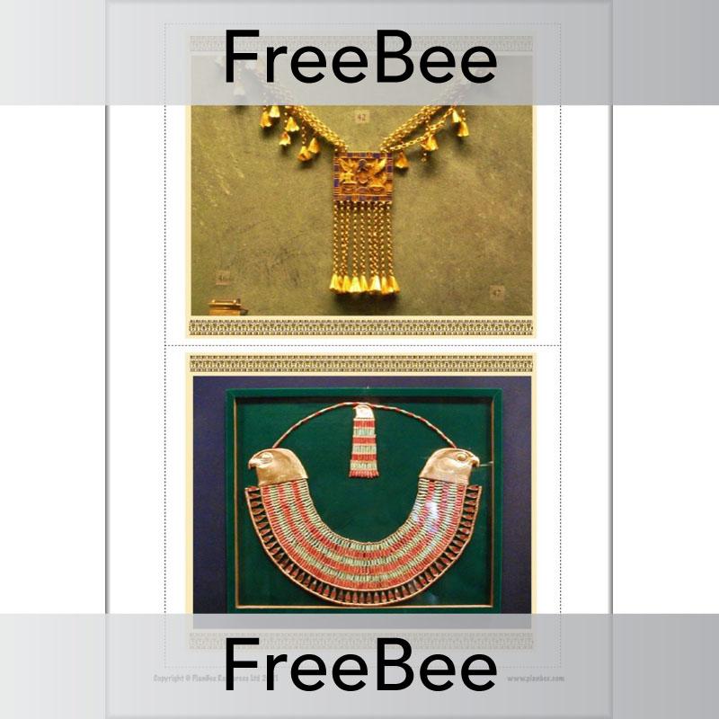 PlanBee Free Egyptian Necklace Picture Cards by PlanBee