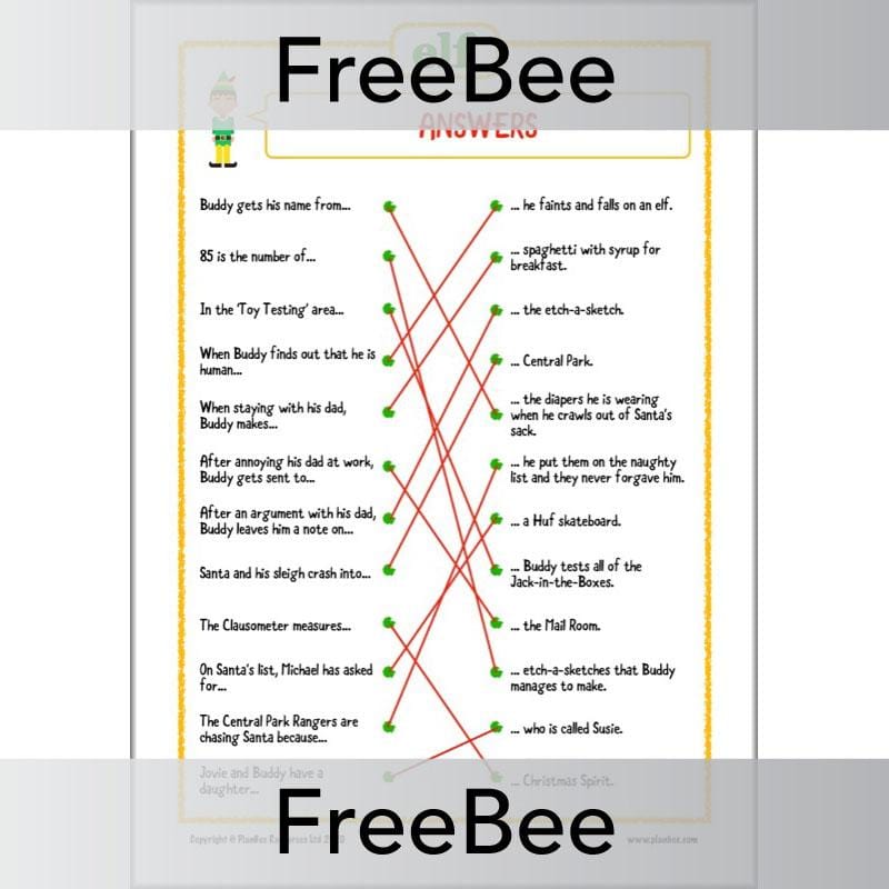 Free Elf Sheets by PlanBee