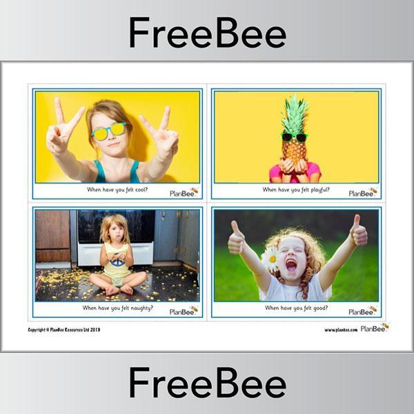 PlanBee Free printable photo emotion cards by PlanBee