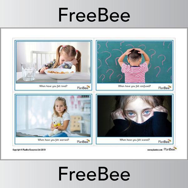 PlanBee Free printable photo emotion cards by PlanBee