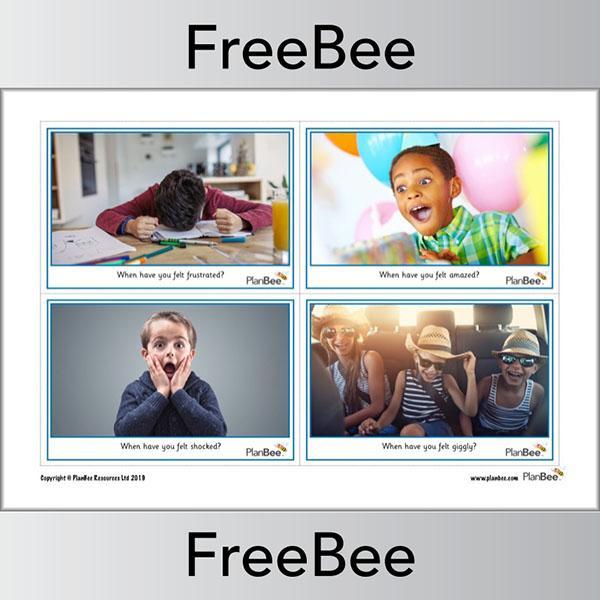 Free printable photo emotion cards by PlanBee