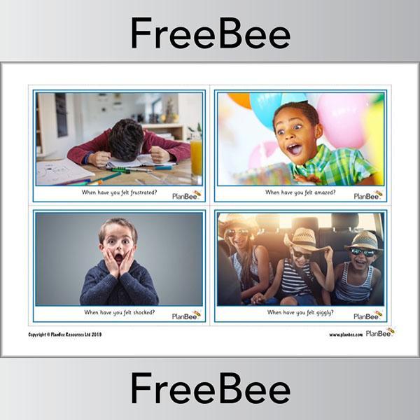 PlanBee Free printable photo emotion cards by PlanBee