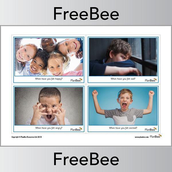 PlanBee Free printable photo emotion cards by PlanBee