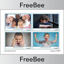 Free printable photo emotion cards by PlanBee