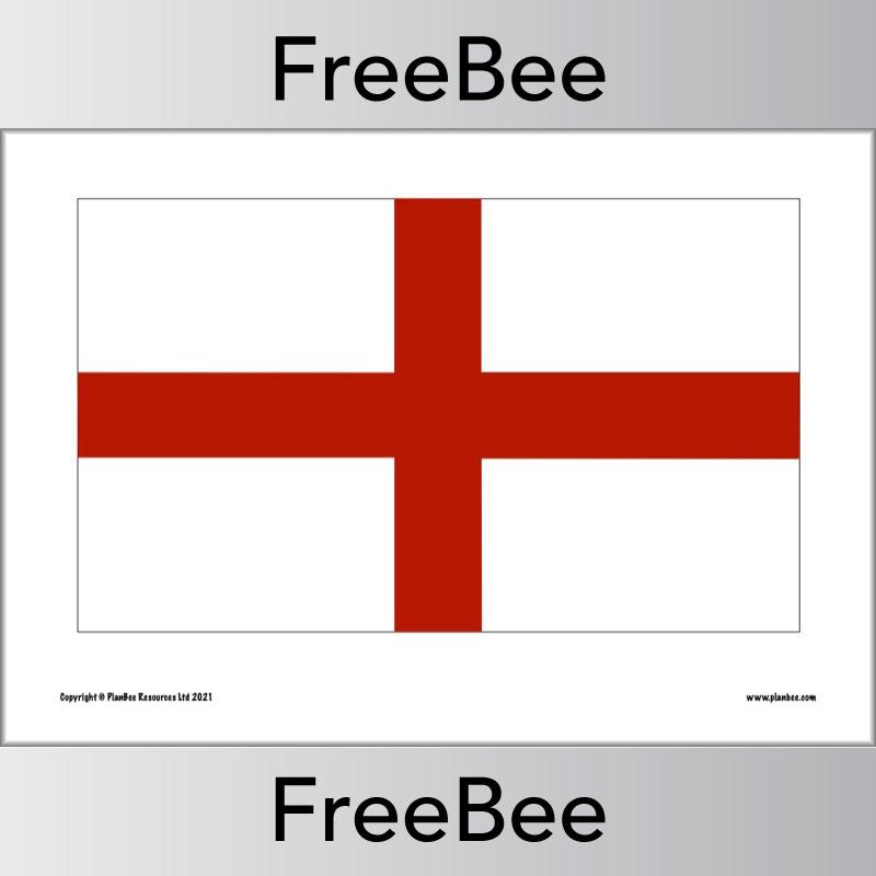 FREE England Flag Template by PlanBee