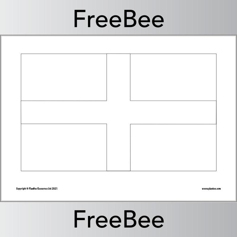 FREE England Flag Template by PlanBee