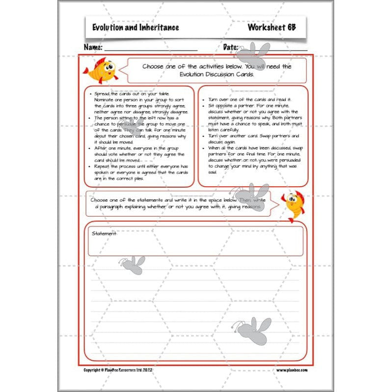 Year 6 Evolution and Inheritance KS2 | Science from PlanBee