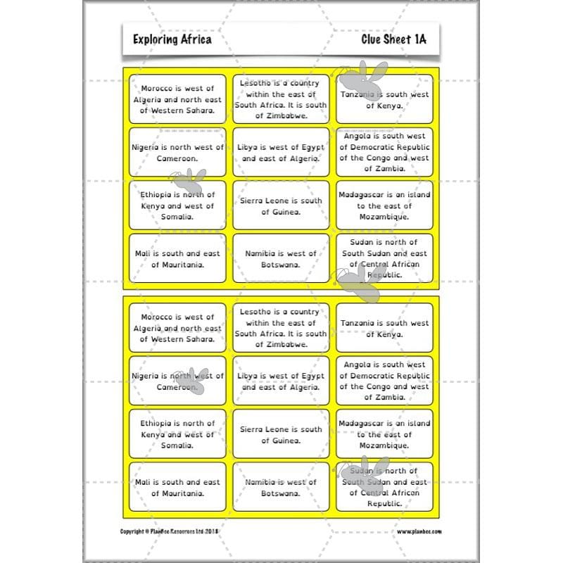 PlanBee Exploring Africa KS2 Geography lessons for Year 5 & Year 6