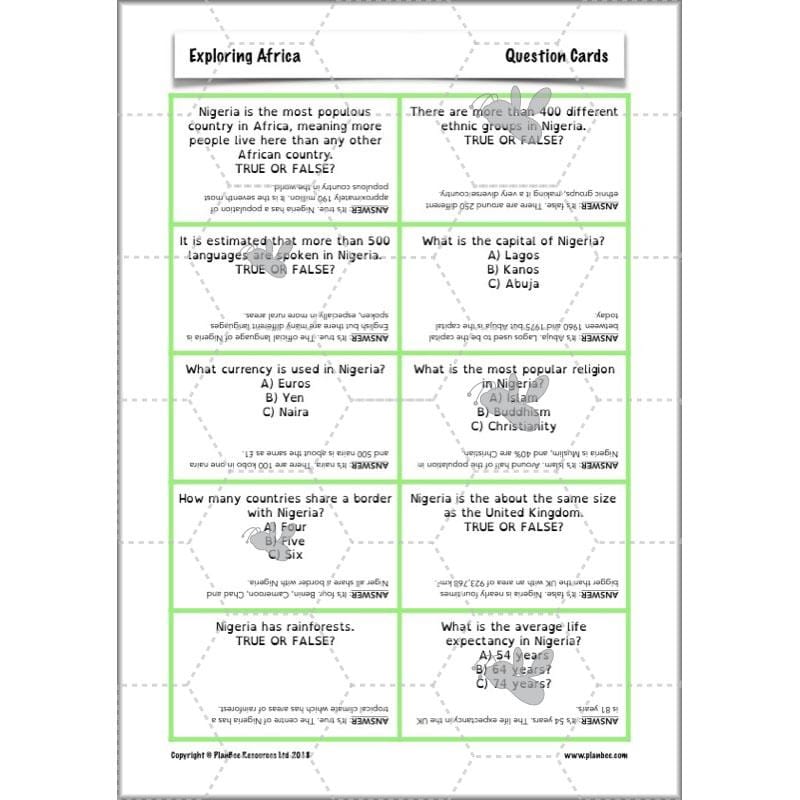 PlanBee Exploring Africa KS2 Geography lessons for Year 5 & Year 6