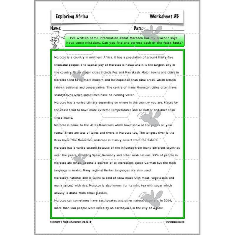 Exploring Africa KS2 Geography lessons for Year 5 & Year 6 — PlanBee