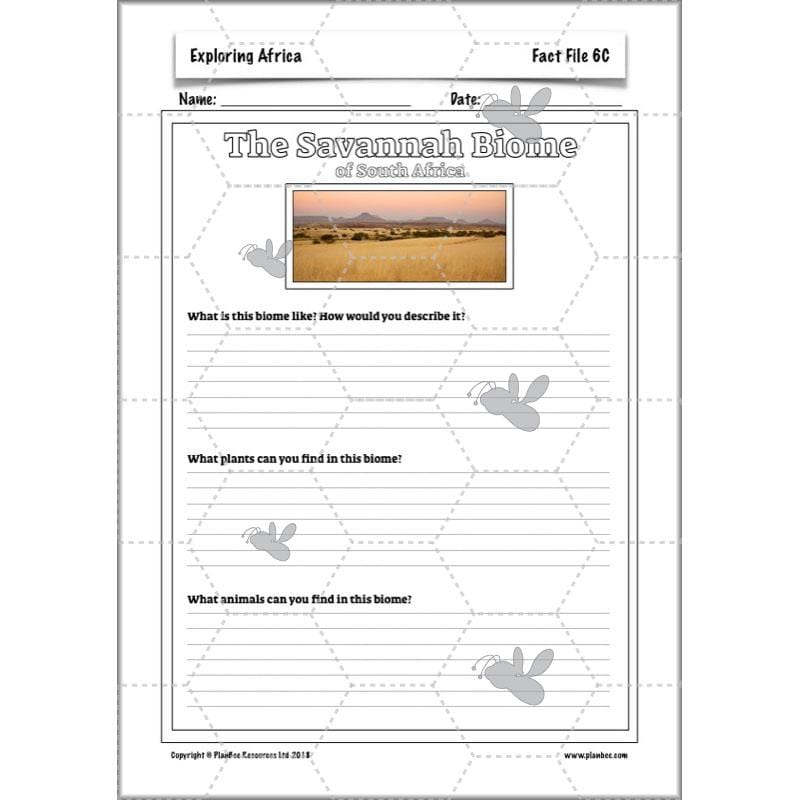 PlanBee Exploring Africa KS2 Geography lessons for Year 5 & Year 6