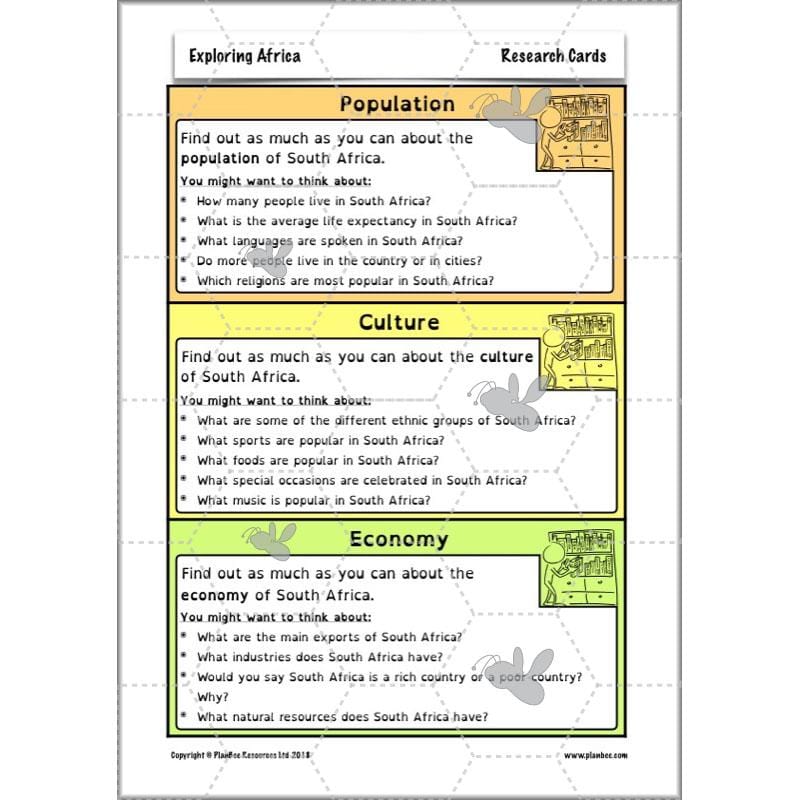 PlanBee Exploring Africa KS2 Geography lessons for Year 5 & Year 6