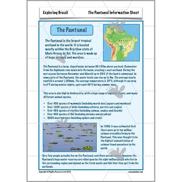 PlanBee Exploring Brazil KS2 Lesson Plan Pack for Year 5/6 Geography