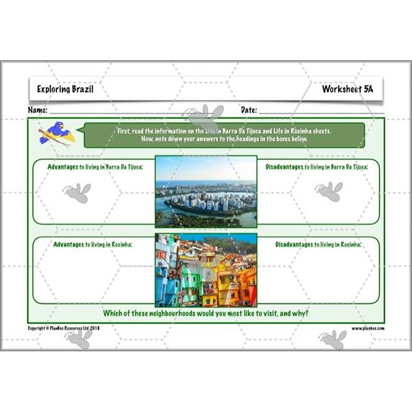 PlanBee Exploring Brazil KS2 Lesson Plan Pack for Year 5/6 Geography