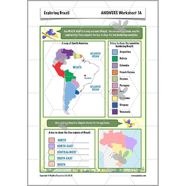 PlanBee Exploring Brazil KS2 Lesson Plan Pack for Year 5/6 Geography