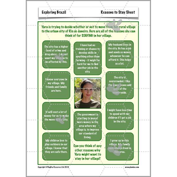 PlanBee Exploring Brazil KS2 Lesson Plan Pack for Year 5/6 Geography