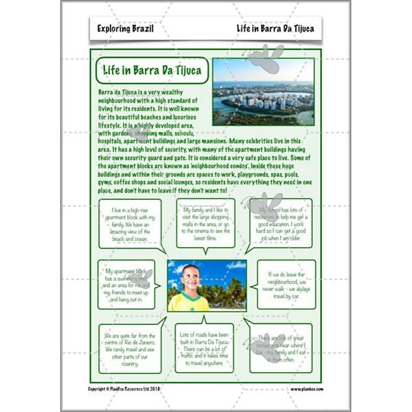 PlanBee Exploring Brazil KS2 Lesson Plan Pack for Year 5/6 Geography