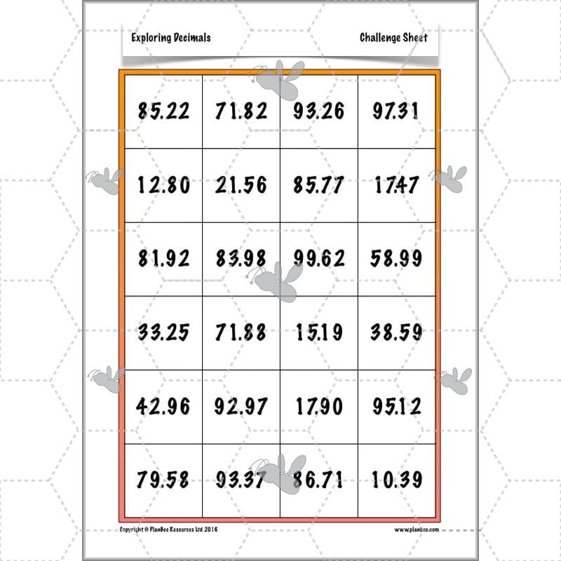 PlanBee Exploring Decimals - Year 5 Complete Maths Resources - Place Value