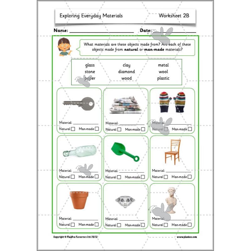 PlanBee Exploring Everyday Materials Year 2 Science Lesson Plans