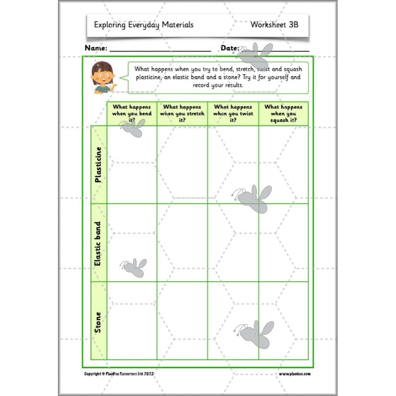 PlanBee Exploring Everyday Materials Year 2 Science Lesson Plans