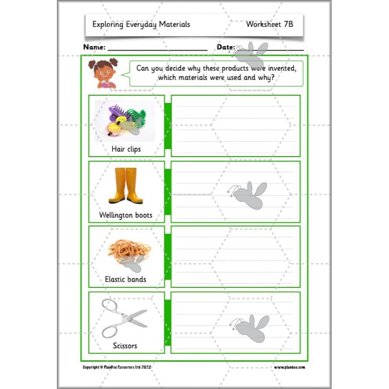 PlanBee Exploring Everyday Materials Year 2 Science Lesson Plans