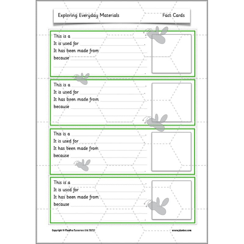 PlanBee Exploring Everyday Materials Year 2 Science Lesson Plans