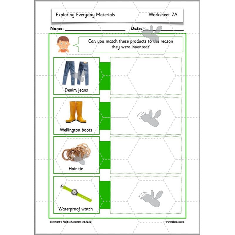 PlanBee Exploring Everyday Materials Year 2 Science Lesson Plans