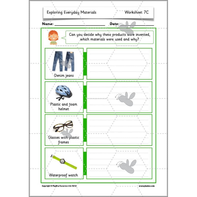 PlanBee Exploring Everyday Materials Year 2 Science Lesson Plans