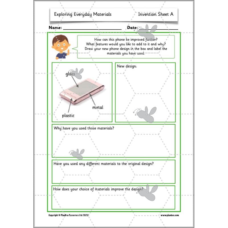 PlanBee Exploring Everyday Materials Year 2 Science Lesson Plans
