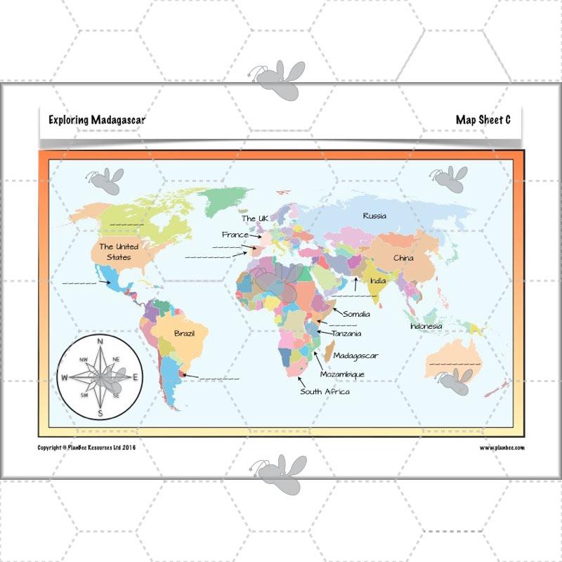 PlanBee Exploring Madagascar: LKS2 Year 3 & Year 4 set of Geography lessons