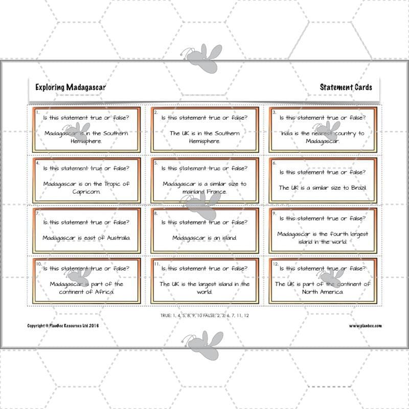 PlanBee Exploring Madagascar: LKS2 Year 3 & Year 4 set of Geography lessons