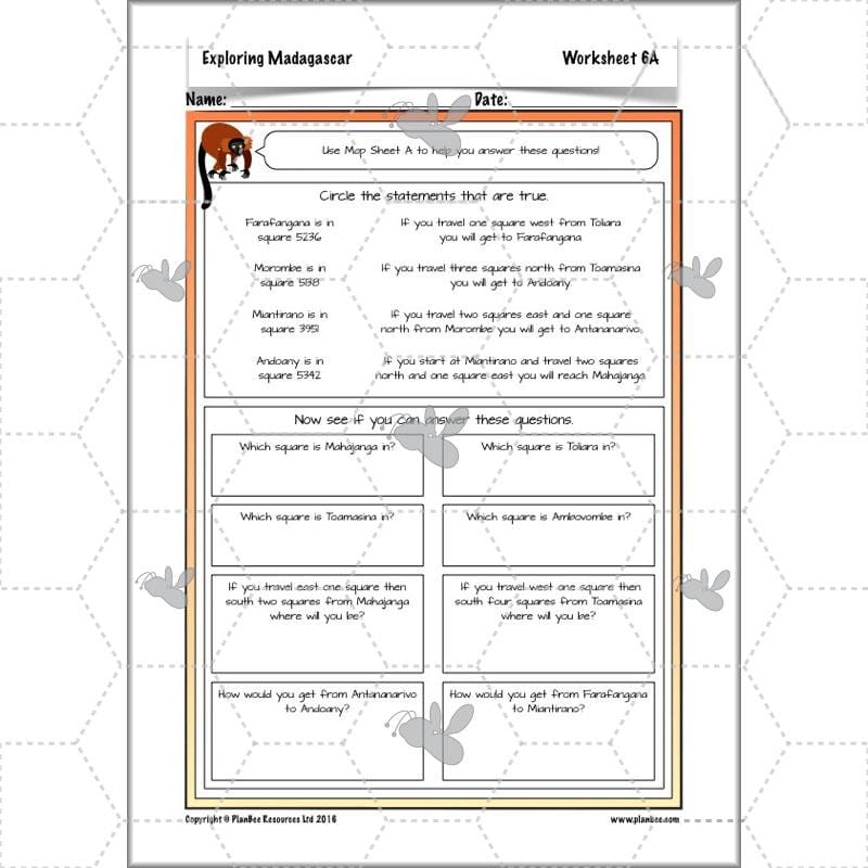 PlanBee Exploring Madagascar: LKS2 Year 3 & Year 4 set of Geography lessons