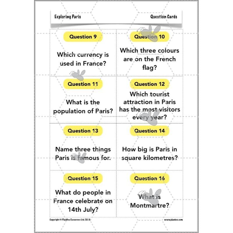 PlanBee FREE exploring Paris scheme | PlanBee France KS2 Geography