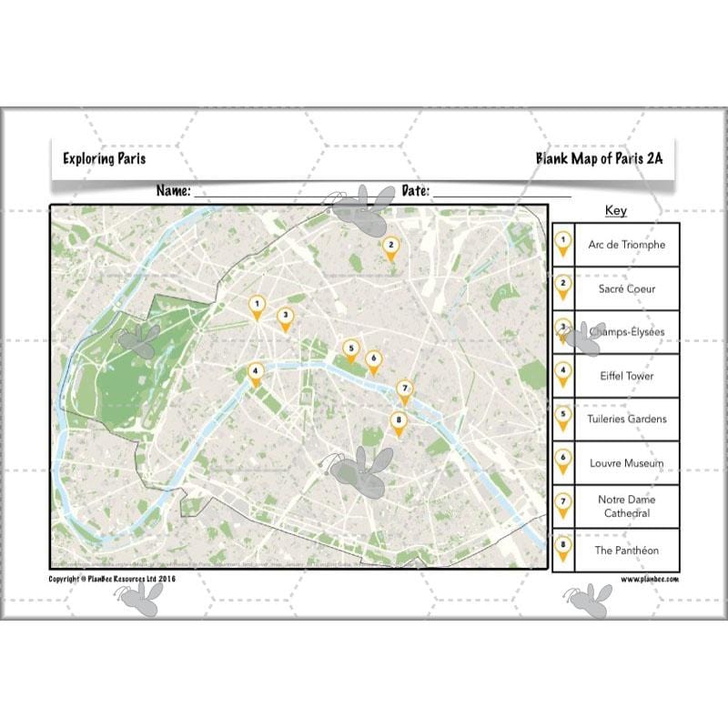 PlanBee FREE exploring Paris scheme | PlanBee France KS2 Geography