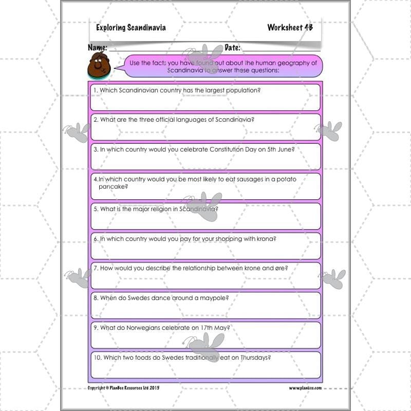 PlanBee Exploring Scandinavia: Year 5 & Year 6 KS2 scheme of work Geography