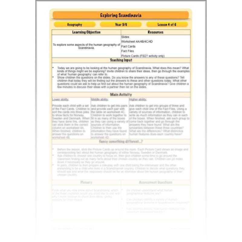 PlanBee Exploring Scandinavia: Year 5 & Year 6 KS2 scheme of work Geography