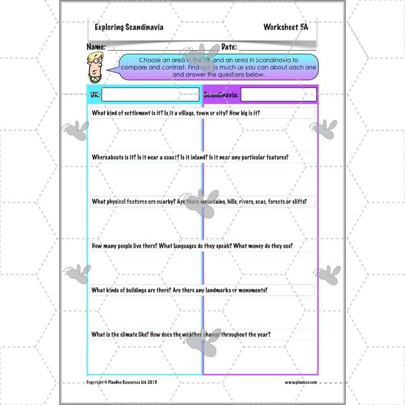 PlanBee Exploring Scandinavia: Year 5 & Year 6 KS2 scheme of work Geography