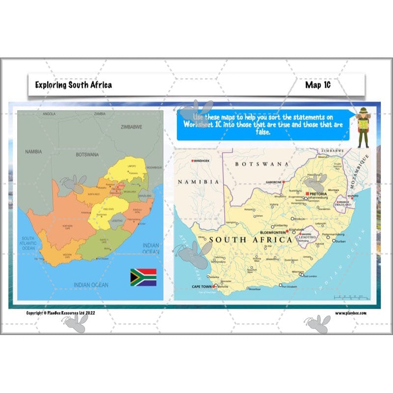 PlanBee Exploring South Africa KS2 Geography Planning Pack | PlanBee
