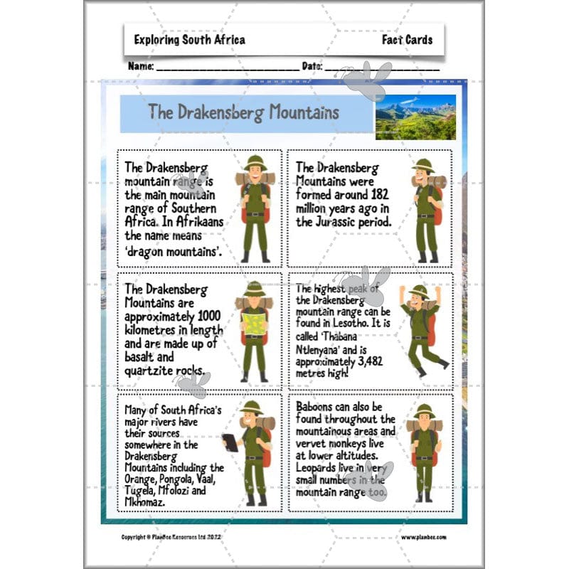 PlanBee Exploring South Africa KS2 Geography Planning Pack | PlanBee