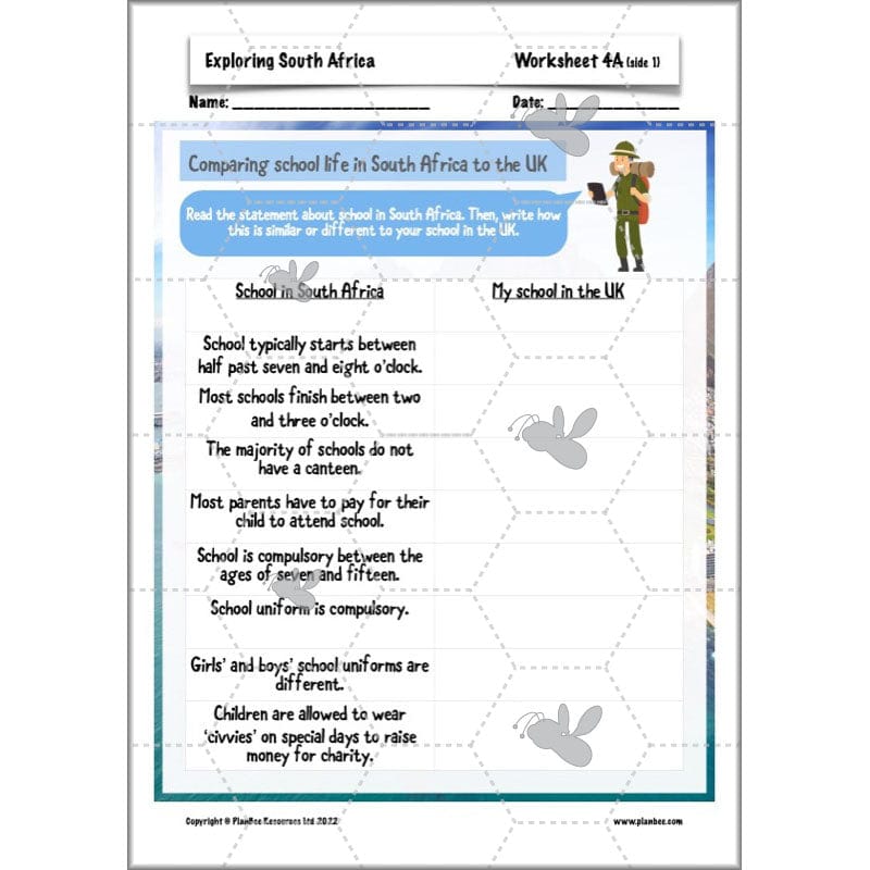 PlanBee Exploring South Africa KS2 Geography Planning Pack | PlanBee