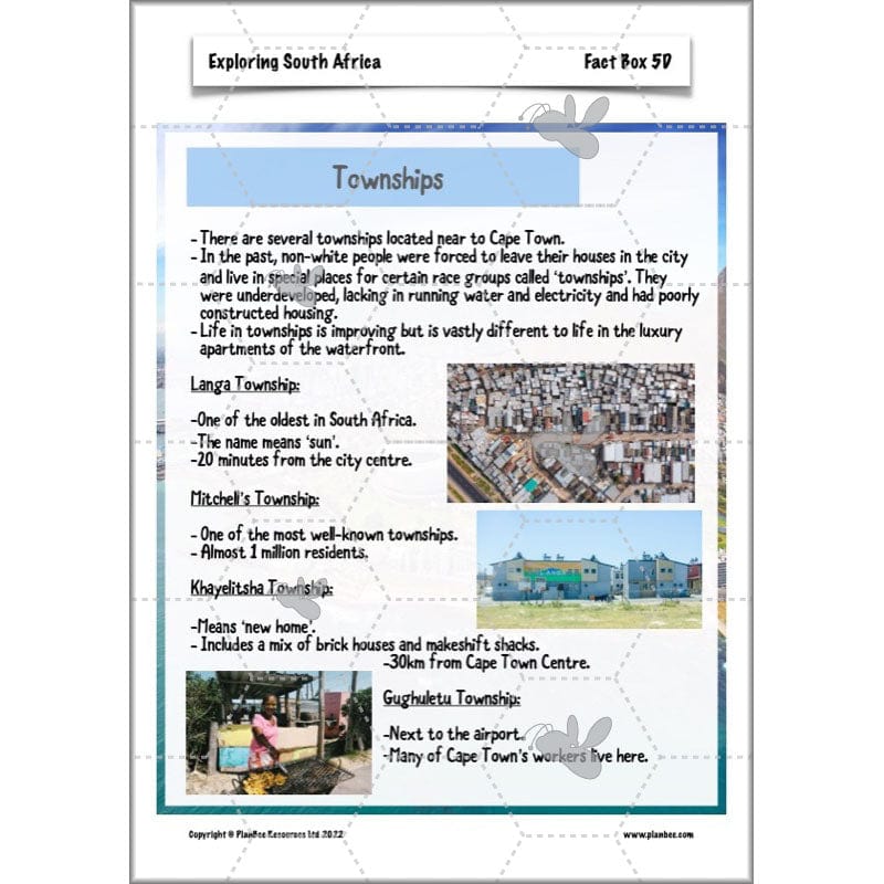 PlanBee Exploring South Africa KS2 Geography Planning Pack | PlanBee