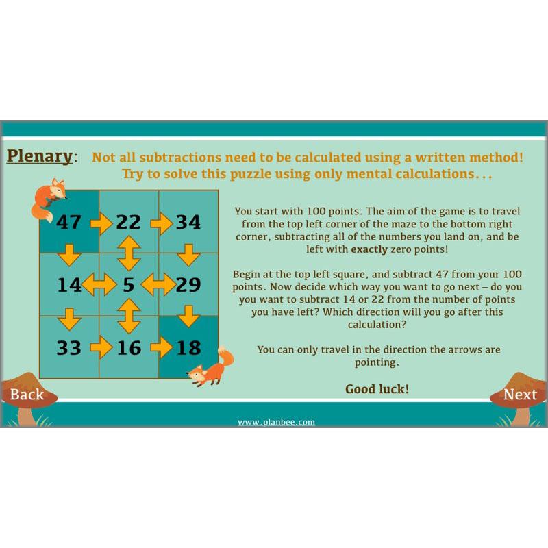 PlanBee Exploring Subtraction - Addition & Subtraction Year 4 Maths Lessons