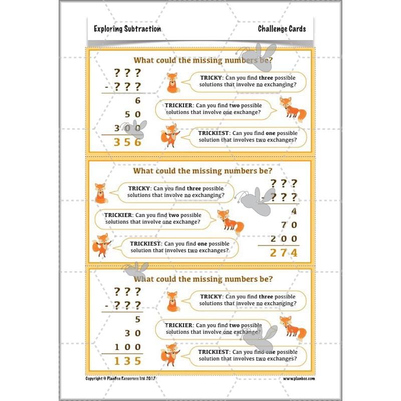 PlanBee Exploring Subtraction - Addition & Subtraction Year 4 Maths Lessons