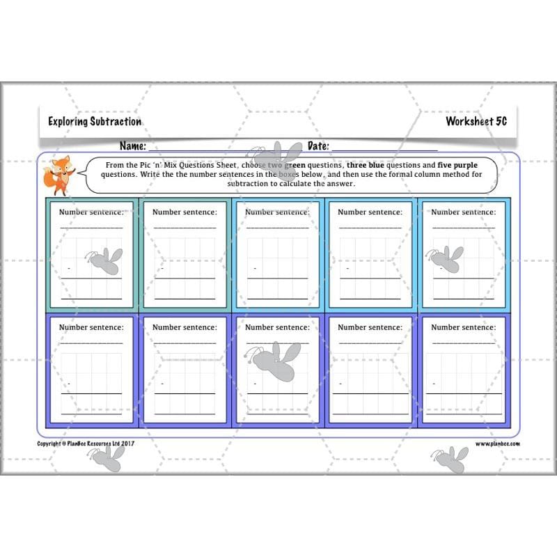 PlanBee Exploring Subtraction - Addition & Subtraction Year 4 Maths Lessons