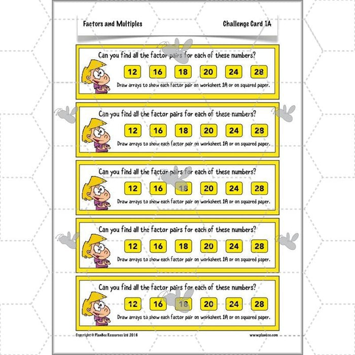 PlanBee Factors & Multiples - Year 5 Maths Planning and Resources from PlanBee