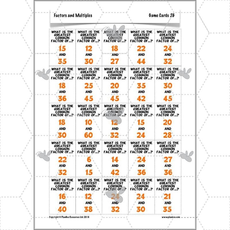 PlanBee Factors & Multiples - Year 5 Maths Planning and Resources from PlanBee