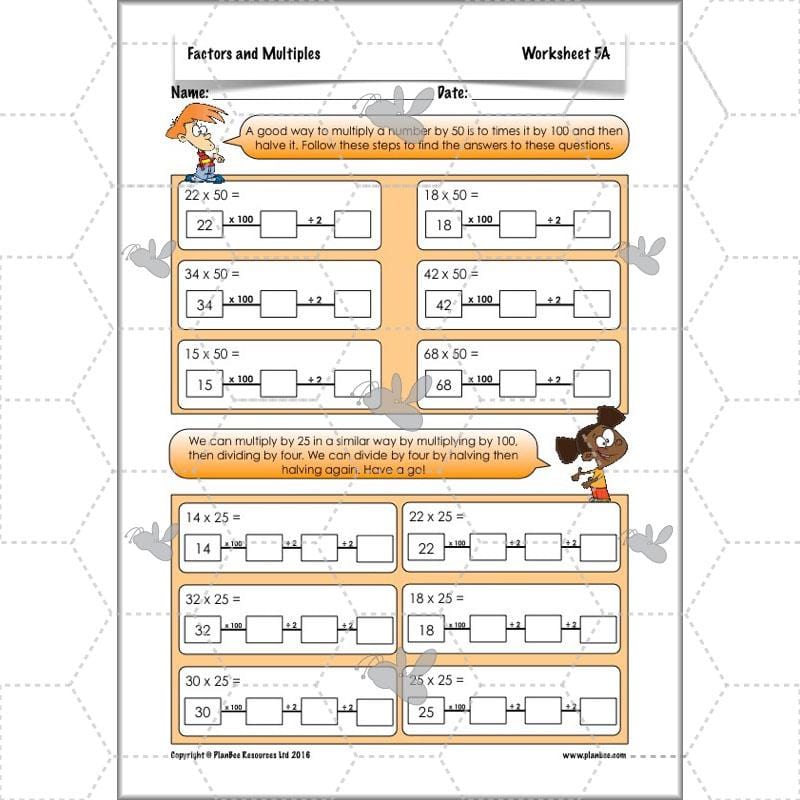 PlanBee Factors & Multiples - Year 5 Maths Planning and Resources from PlanBee