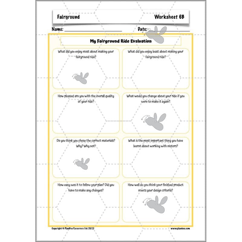 PlanBee Fairground Rides KS2 DT Planning and Resources