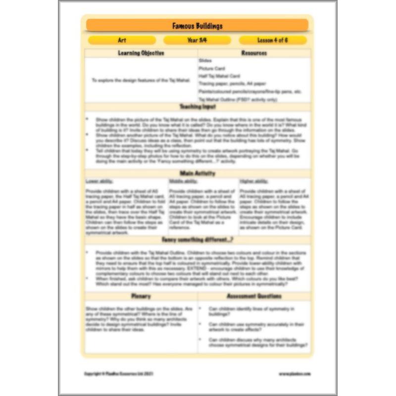 PlanBee KS2 Famous Buildings Art & Architecture Lessons by PlanBee 